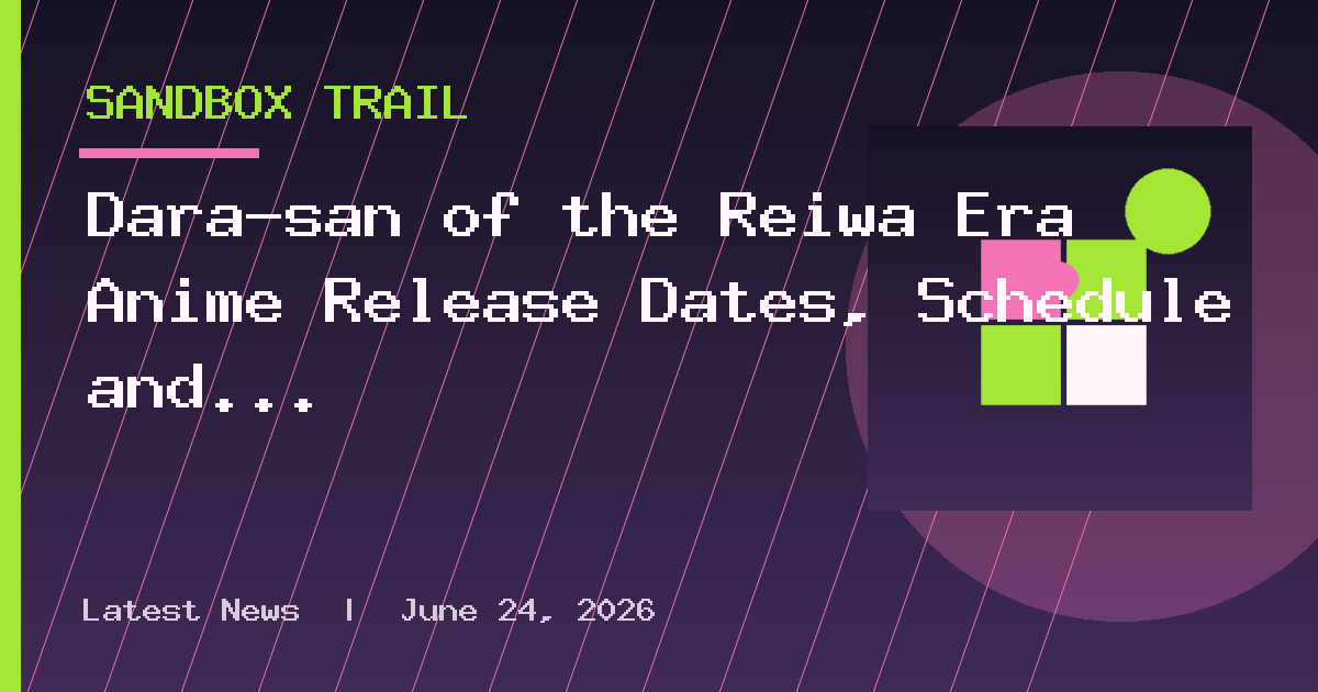 Dara-san of the Reiwa Era Anime Release Dates, Schedule and Episodes
