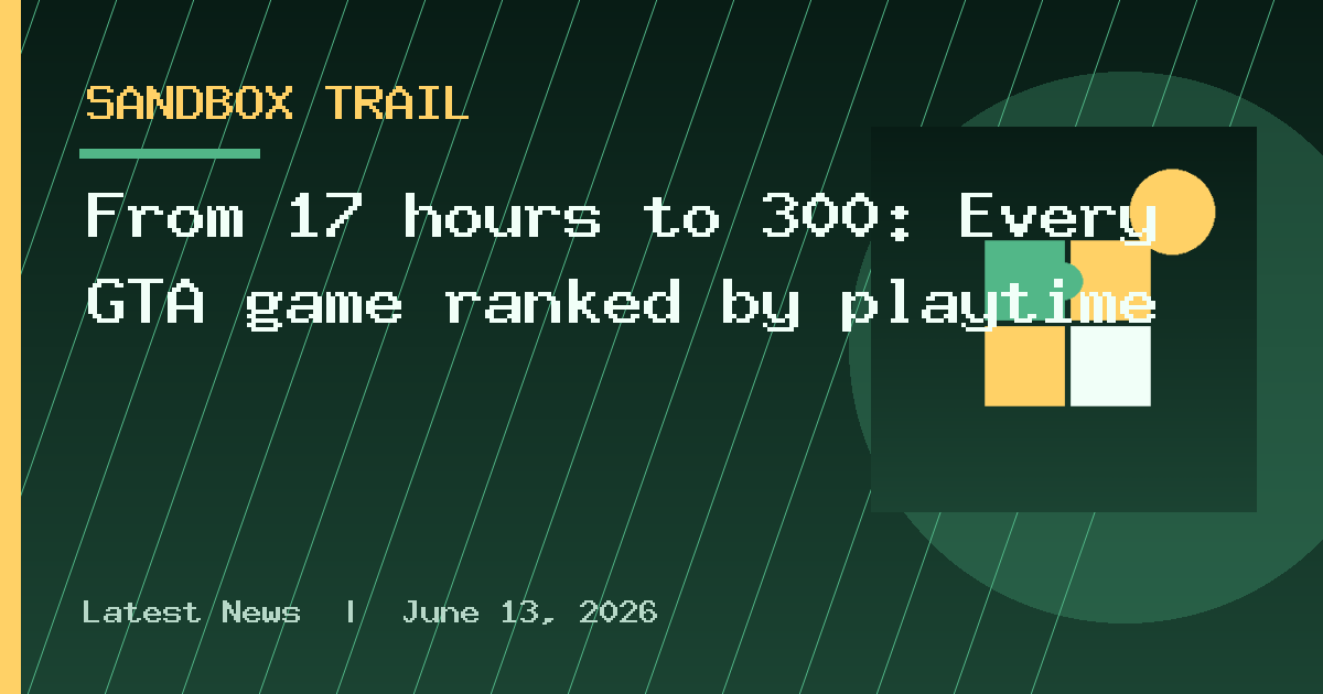 From 17 hours to 300: Every GTA game ranked by playtime