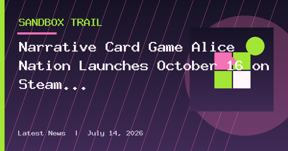 Narrative Card Game Alice Nation Launches October 16 on Steam