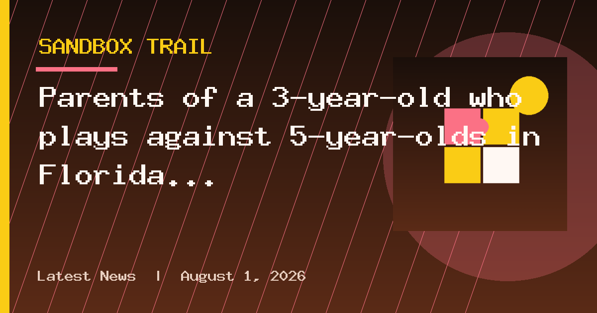 Parents of a 3-year-old who plays against 5-year-olds in Florida say he was