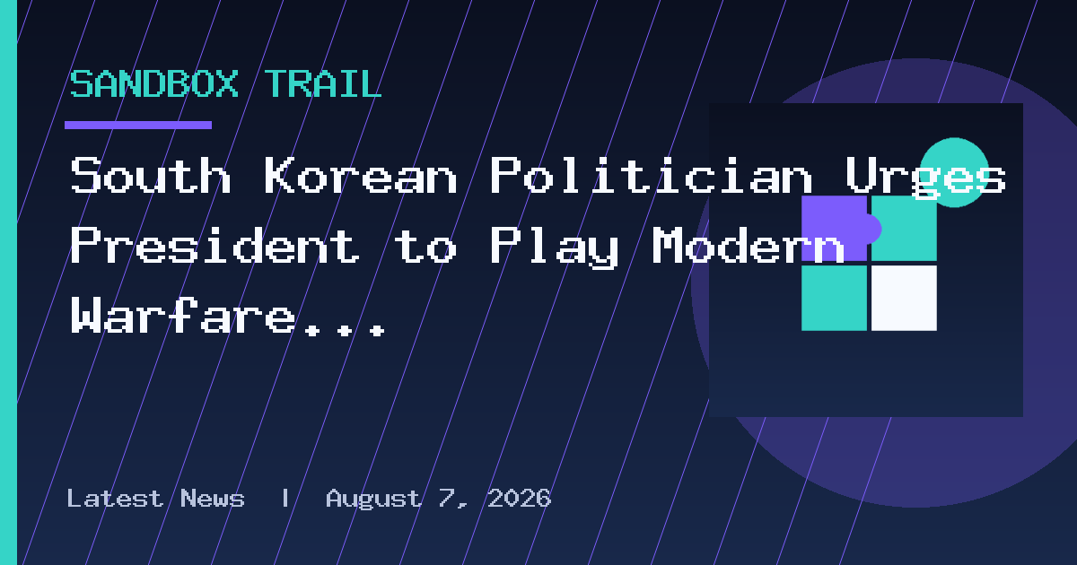 South Korean Politician Urges President to Play Modern Warfare 4 to Understand