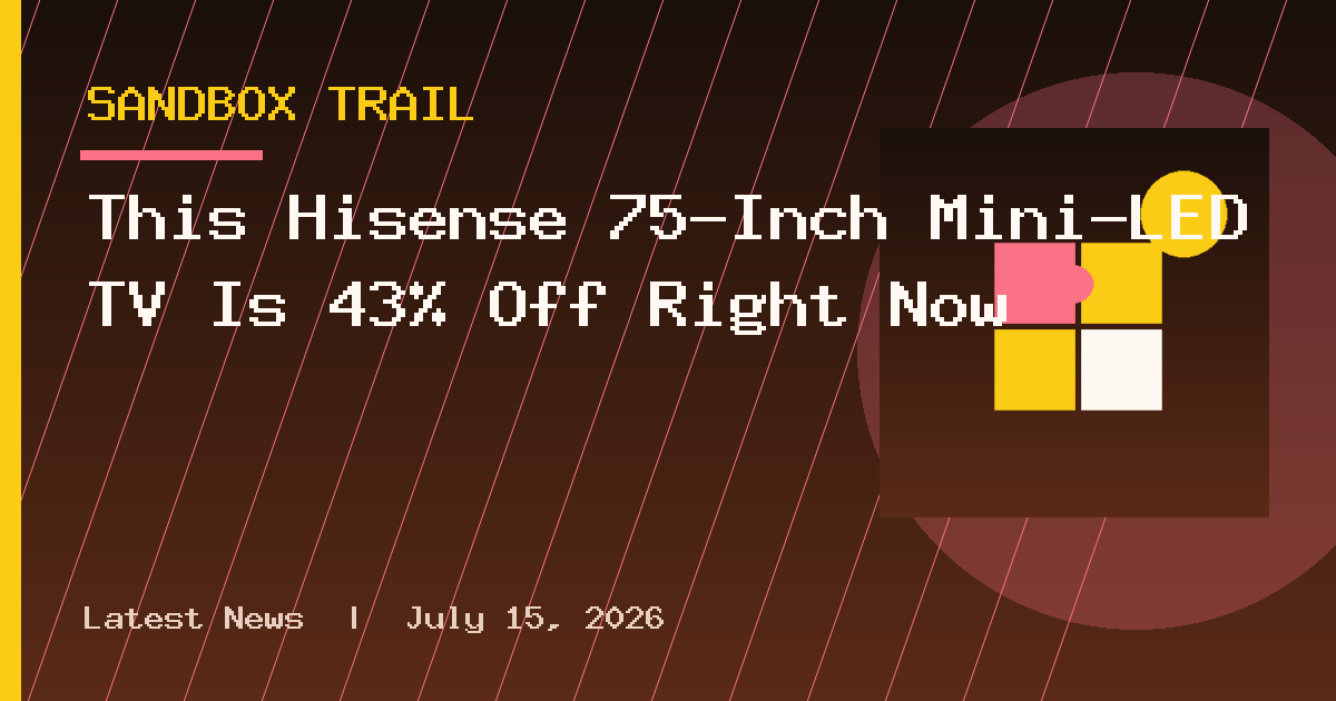 This Hisense 75-Inch Mini-LED TV Is 43% Off Right Now